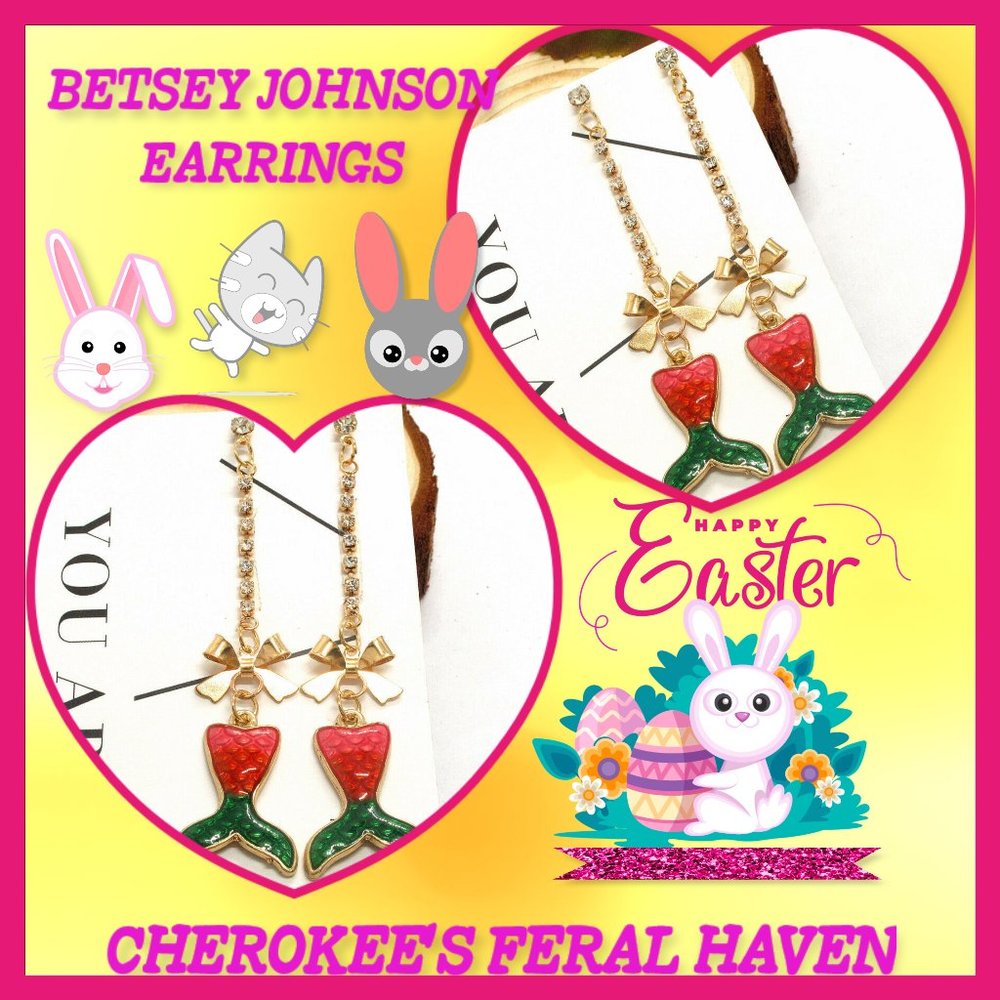 Betsey Johnson Mermaid Tail Earrings